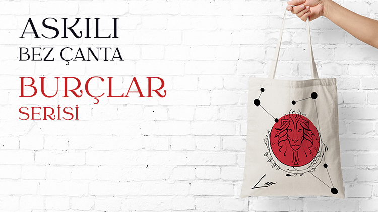 Askılı Bez Çanta Burçlar Serisi Grup Görseli