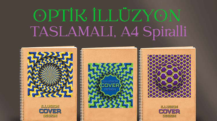 Optik İllüzyon - Taslamalı - A4 Spiralli Görseli